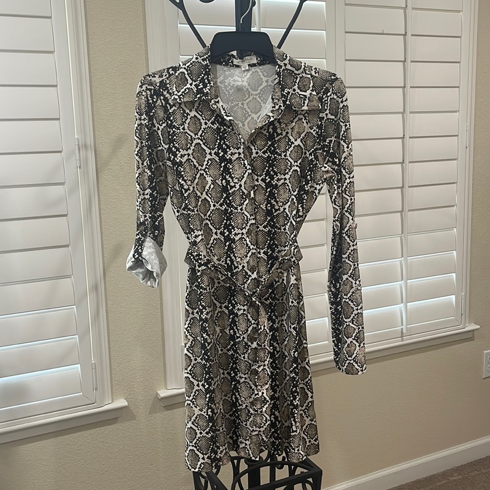 Snake print formal dress